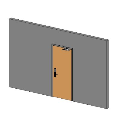 Wooden Interior Door with Modern Handle
