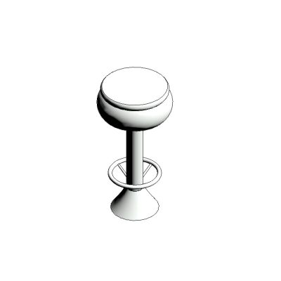 Shiny Silver Bar Stool