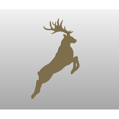 Dynamic Deer Silhouette