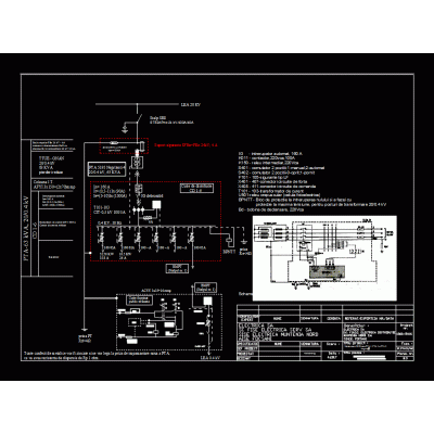 Electrical schematic of an transformer dwg