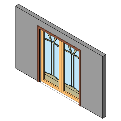 Double glass door