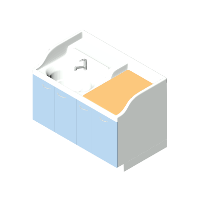 Blue Baby Changing Table