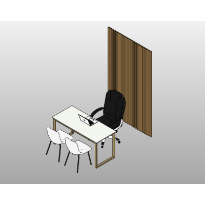 Office Desk with Panel