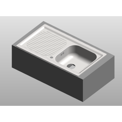 Single bowl sink with left drainer