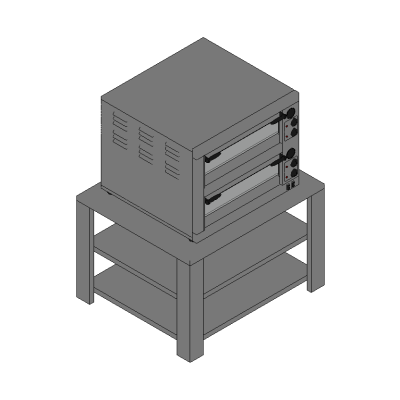 Compact Oven with Stand