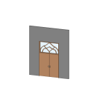 Revit Door Families: Your Free and Parametric Library for 2026 4 Double Door with Decorative Glass Panel