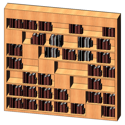 Modular Bookcase with Staggered Compartments