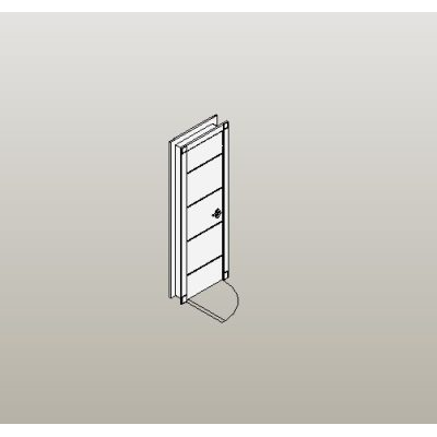 Stylish Grooved Wooden Door