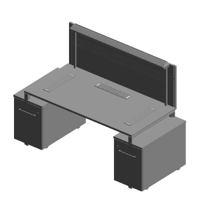 08-VP ST Rectangular desks with desk-support pedestal unit
