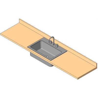 Countertop with sink