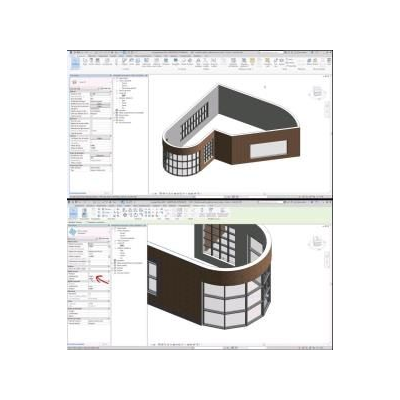 Examples of curtain walls in revit