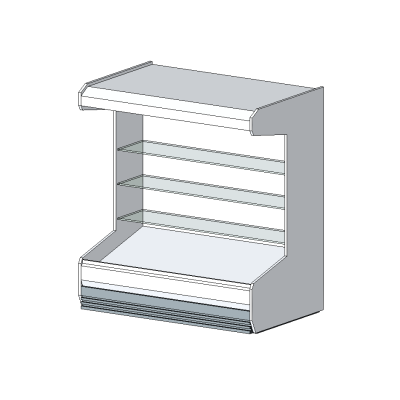 Refrigerator display case for modern retail