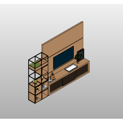 Elegant Modern TV Console with Shelving