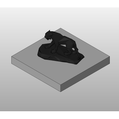 Black panther decorative sculpture