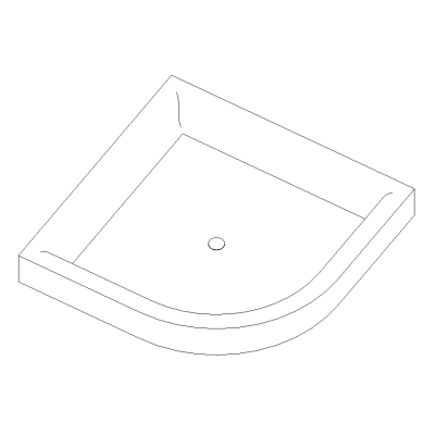 Shower Base-Rounded Corner