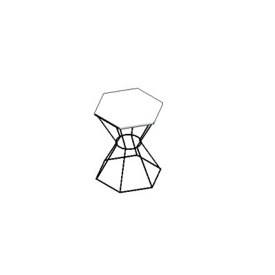 Wire table with modern glass top
