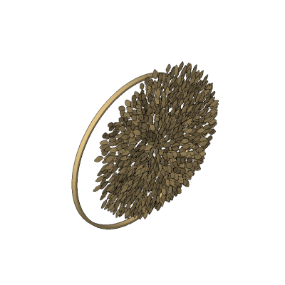 Artistic Panel Design 9 Circular Foliage Accent