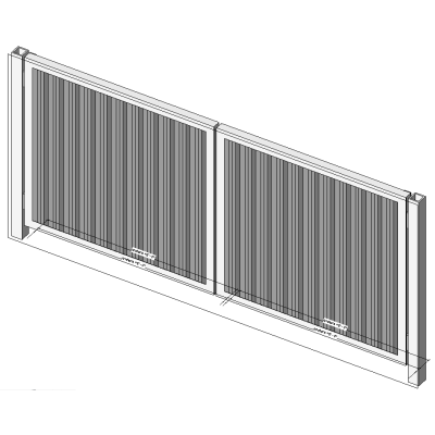 Double Gate Trash Enclosure