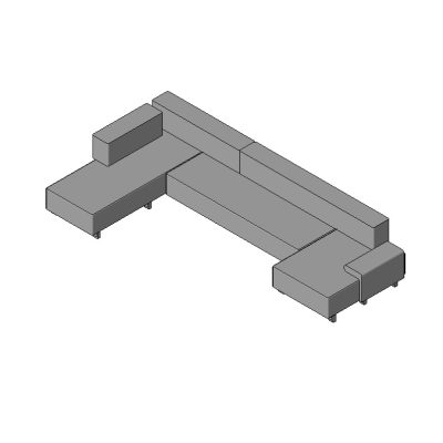 Double Sofa with Island