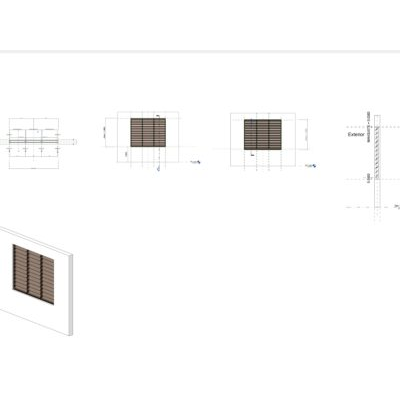Lattice window; glass and aluminum