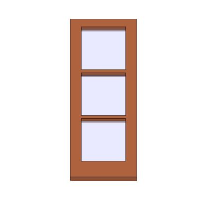 Modern Single Leaf Glass Door