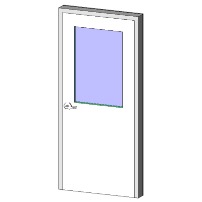 HM Frame Door - Exterior Single with Half Lite 3896
