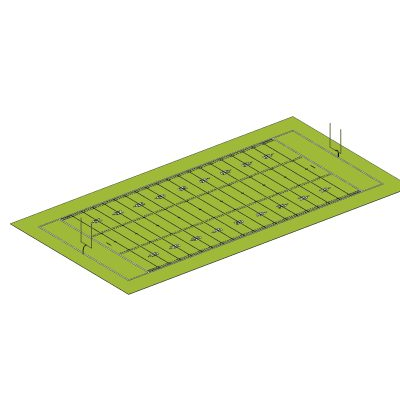 3D NFL Football Field