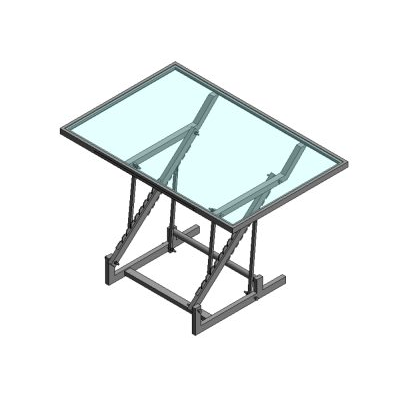 Architectural glass drawing table