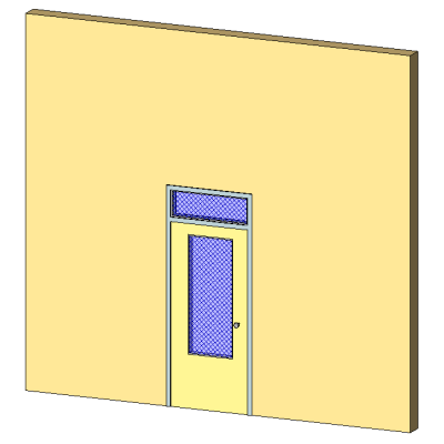 Hollow Metal Frame Single With Lite  Transom 3915