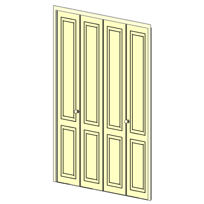 Placard double pliante - Moulures