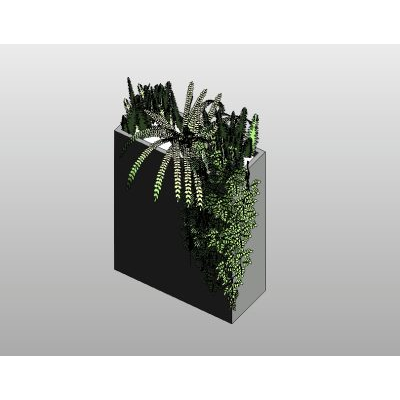Indoor planter with realistic ferns