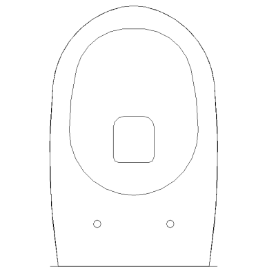 2D Toilet - Wall Hung