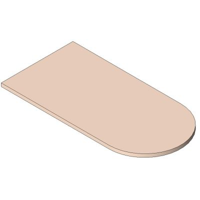 Countertop with curved side