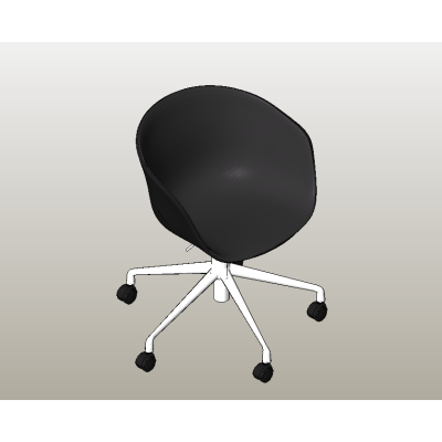 Modern shell task chair on casters