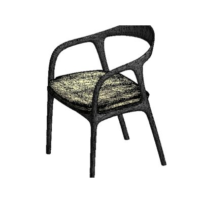 Pine wood chair with premium fabric seat