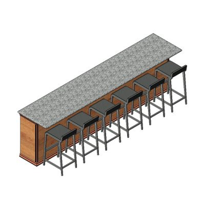 Rustic Industrial Bar Set