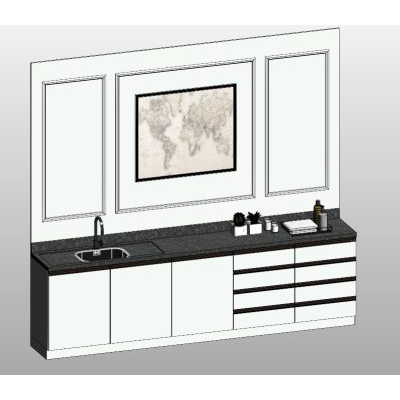 Sideboard cabinet with integrated sink