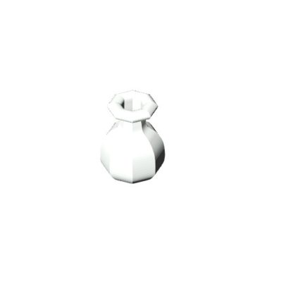 White Vase with Octagonal Design
