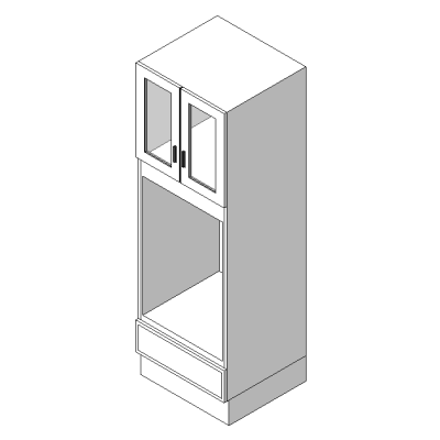 Display Kitchen Cabinet with Glass Doors