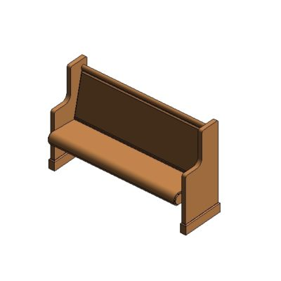 Elegant Wooden Church Bench
