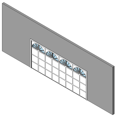Overhead Garage Door - Wagon Wheel Design 4