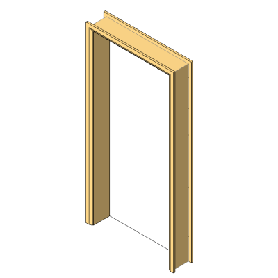 Cased opening with modern wood trim