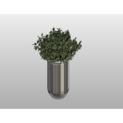 Decorative Vase with Vegetation and Stand