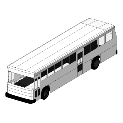 Tour bus with modern red accents 5 City bus with modern dual doors