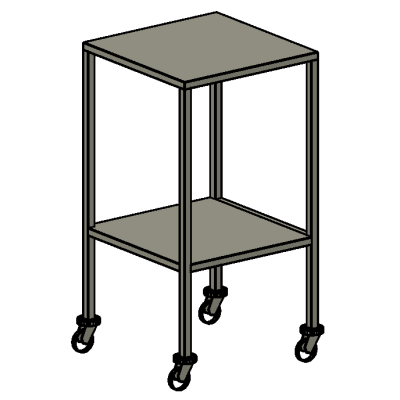Mesa de utensilios de 509 x 490 mm