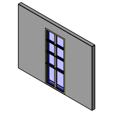 Finestrone con cornice e traversi parametrica