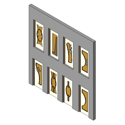 Modern door with geometric panels