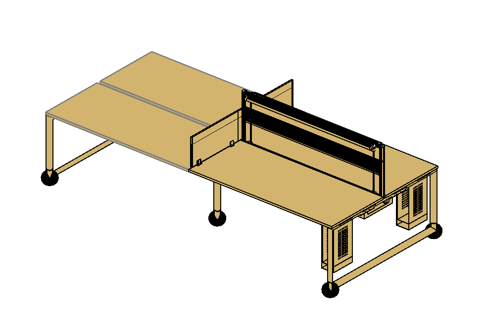 05-VP ST Bench desks Module extension for configurations 160cm width