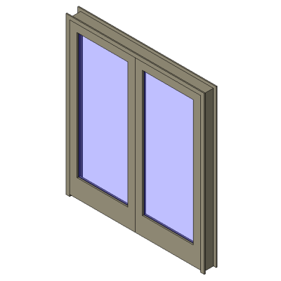 Double Doors w Full Glass - HM DW Frame