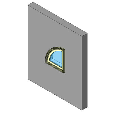 Quarter-circle window detailed sash set